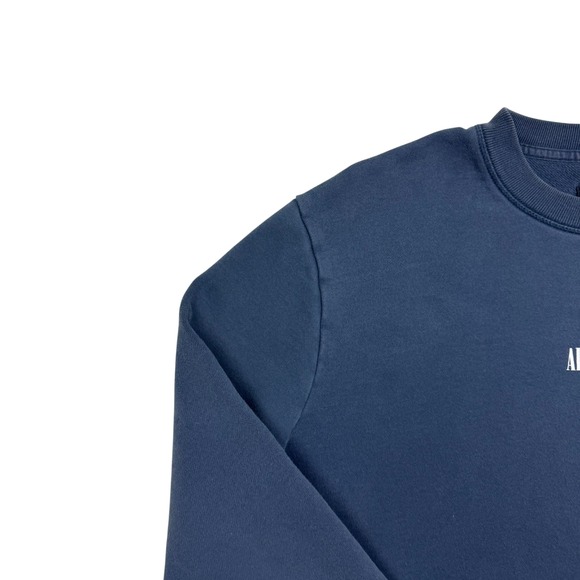 All Saints Opposition Crewneck Pullover Sweatshirt Adult Size S Charcoal Blue - Picture 2 of 13